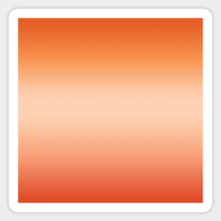 Orange, Peach and Apricot Ombre Warm Summer Gradient Sticker